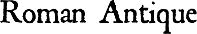 Roman Antique Font
