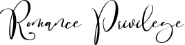 Romance Privilege Font