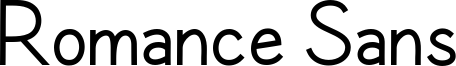 Romance Sans Font