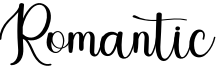 Romantic Font