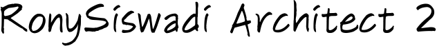 RonySiswadi Architect 2 Font