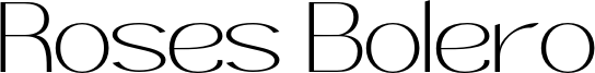 Roses Bolero Font