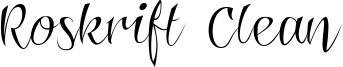 Roskrift Clean Font