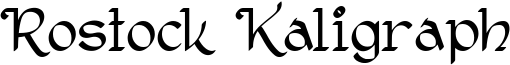 Rostock Kaligraph Font