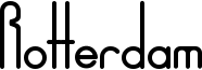 Rotterdam Font