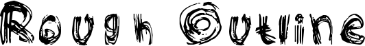 Rough Outline Font