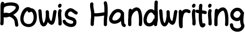Rowis Handwriting Font