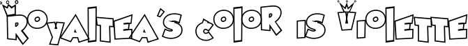 Royaltea's color is Violette Font