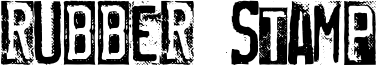 Rubber Stamp Font