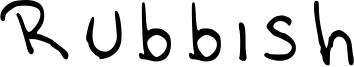 Rubbish Font
