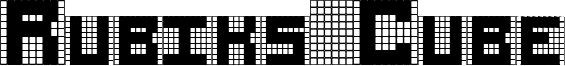 Rubiks Cube Font