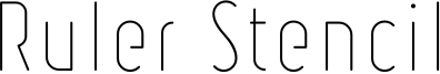 Ruler Stencil Font