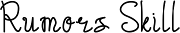 Rumors Skill Font
