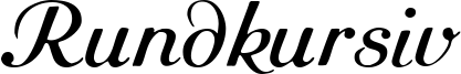Rundkursiv Font