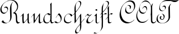 Rundschrift CAT Font
