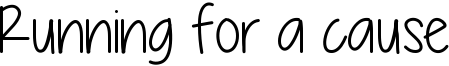 Running for a cause Font