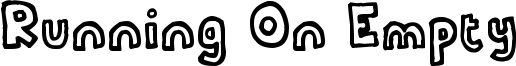 Running On Empty Font