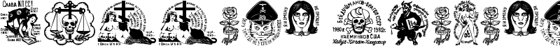 Russian Criminal Tattoos Font