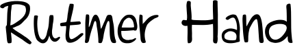 Rutmer Hand Font