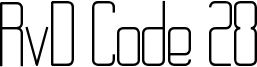 RvD Code 28 Font