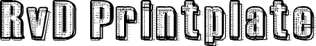 RvD Printplate Font