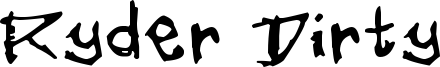 Ryder Dirty Font