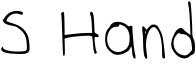 S Hand Font