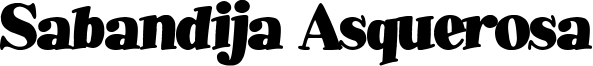 Sabandija Asquerosa Font