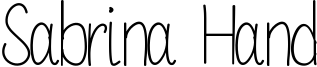 Sabrina Hand Font