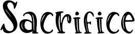 Sacrifice Font