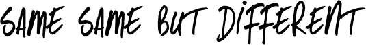 Same Same But Different Font