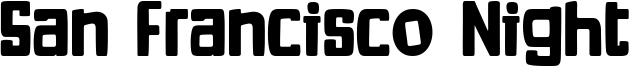 San Francisco Night Font