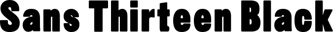 Sans Thirteen Black Font