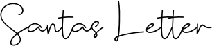 Santas Letter Font