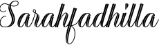 Sarahfadhilla Font
