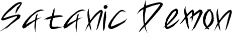 Satanic Demon Font