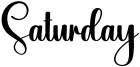 Saturday Font