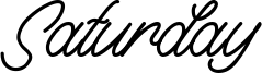 Saturday Font