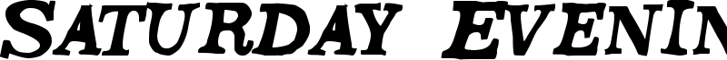 Saturday Evening Font
