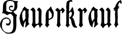 Sauerkraut Font