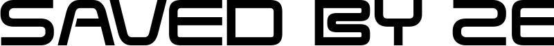 Saved by Zero Font