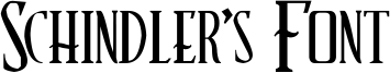 Schindler's Font Font