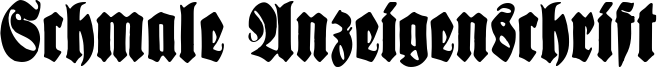 Schmale Anzeigenschrift Font