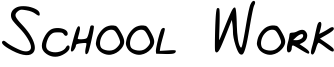 School Work Font
