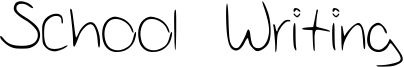 School Writing Font