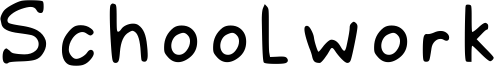 Schoolwork Font