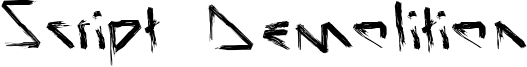 Script Demolition Font