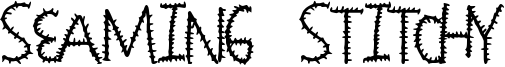 Seaming Stitchy Font