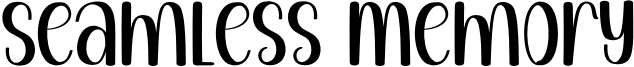 Seamless Memory Font