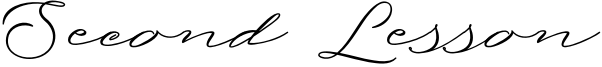 Second Lesson Font